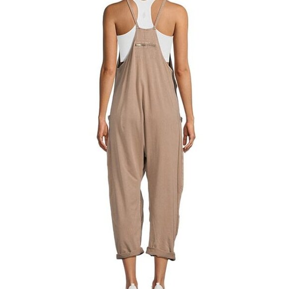 FP Movement Scoop Ankle Length Patch Pocket Hot Shot Onesie Color Mocha Latte - Picture 2 of 5